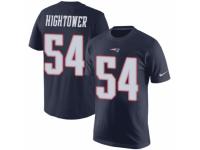 Men Nike New England Patriots #54 Donta Hightower Navy Blue Rush Pride Name & Number T-Shirt