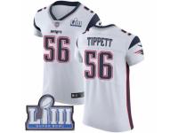 Men Nike New England Patriots #56 Andre Tippett White Vapor Untouchable Elite Player Super Bowl LIII Bound NFL Jersey