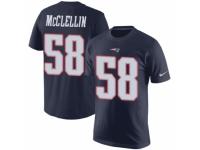 Men Nike New England Patriots #58 Shea McClellin Navy Blue Rush Pride Name & Number T-Shirt