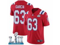 Men Nike New England Patriots #63 Antonio Garcia Red Alternate Vapor Untouchable Limited Player Super Bowl LII NFL Jersey