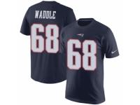 Men Nike New England Patriots #68 LaAdrian Waddle Navy Blue Rush Pride Name & Number T-Shirt