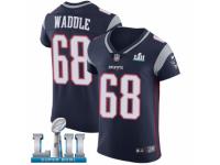 Men Nike New England Patriots #68 LaAdrian Waddle Navy Blue Team Color Vapor Untouchable Elite Player Super Bowl LII NFL Jersey