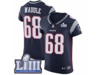 Men Nike New England Patriots #68 LaAdrian Waddle Navy Blue Team Color Vapor Untouchable Elite Player Super Bowl LIII Bound NFL Jersey