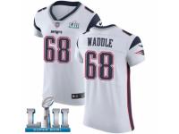 Men Nike New England Patriots #68 LaAdrian Waddle White Vapor Untouchable Elite Player Super Bowl LII NFL Jersey