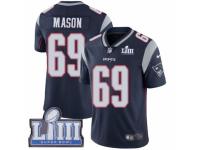 Men Nike New England Patriots #69 Shaq Mason Navy Blue Team Color Vapor Untouchable Limited Player Super Bowl LIII Bound NFL Jersey