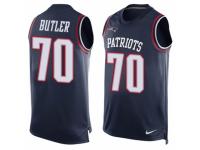 Men Nike New England Patriots #70 Adam Butler Limited Navy Blue Player Name & Number Tank Top NFL Jersey