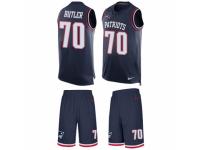 Men Nike New England Patriots #70 Adam Butler Limited Navy Blue Tank Top Suit NFL Jersey