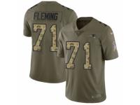 Men Nike New England Patriots #71 Cameron Fleming Limited Olive/Camo 2017 Salute to Service NFL Jersey