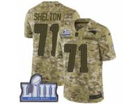 Men Nike New England Patriots #71 Danny Shelton Limited Camo 2018 Salute to Service Super Bowl LIII Bound NFL Jersey