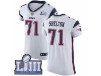 Men Nike New England Patriots #71 Danny Shelton White Vapor Untouchable Elite Player Super Bowl LIII Bound NFL Jersey