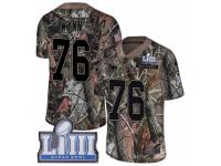 Men Nike New England Patriots #76 Isaiah Wynn Camo Rush Realtree Limited Super Bowl LIII Bound NFL Jersey