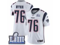 Men Nike New England Patriots #76 Isaiah Wynn White Vapor Untouchable Limited Player Super Bowl LIII Bound NFL Jersey