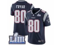 Men Nike New England Patriots #80 Irving Fryar Navy Blue Team Color Vapor Untouchable Limited Player Super Bowl LIII Bound NFL Jersey