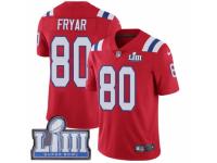 Men Nike New England Patriots #80 Irving Fryar Red Alternate Vapor Untouchable Limited Player Super Bowl LIII Bound NFL Jersey