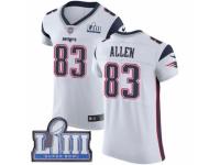 Men Nike New England Patriots #83 Dwayne Allen White Vapor Untouchable Elite Player Super Bowl LIII Bound NFL Jersey