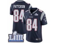 Men Nike New England Patriots #84 Cordarrelle Patterson Navy Blue Team Color Vapor Untouchable Limited Player Super Bowl LIII Bound NFL Jersey