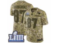 Men Nike New England Patriots #87 Rob Gronkowski Limited Camo 2018 Salute to Service Super Bowl LIII Bound NFL Jersey