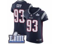 Men Nike New England Patriots #93 Lawrence Guy Navy Blue Team Color Vapor Untouchable Elite Player Super Bowl LIII Bound NFL Jersey