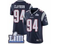 Men Nike New England Patriots #94 Adrian Clayborn Navy Blue Team Color Vapor Untouchable Limited Player Super Bowl LIII Bound NFL Jersey