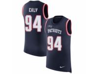 Men Nike New England Patriots #94 Kony Ealy Limited Navy Blue Rush Player Name & Number Tank Top NFL Jersey