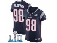 Men Nike New England Patriots #98 Trey Flowers Navy Blue Team Color Vapor Untouchable Elite Player Super Bowl LII NFL Jersey