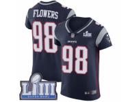 Men Nike New England Patriots #98 Trey Flowers Navy Blue Team Color Vapor Untouchable Elite Player Super Bowl LIII Bound NFL Jersey