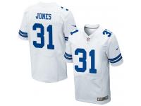 Men Nike NFL Dallas Cowboys #31 Byron Jones Authentic Elite Road White Jersey