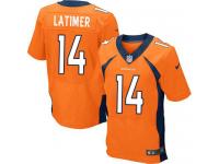 Men Nike NFL Denver Broncos #14 Cody Latimer Authentic Elite Home Orange Jersey