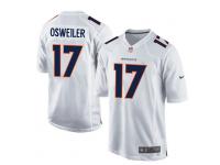 Men Nike NFL Denver Broncos #17 Brock Osweiler Game White Jersey