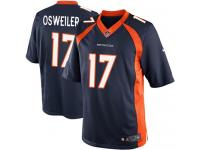 Men Nike NFL Denver Broncos #17 Brock Osweiler Navy Blue Limited Jersey