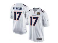 Men Nike NFL Denver Broncos #17 Brock Osweiler Super Bowl 50 Game White Jersey