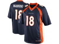 Men Nike NFL Denver Broncos #18 Peyton Manning Navy Blue Limited Jersey