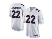 Men Nike NFL Denver Broncos #22 C.J. Anderson Game White Jersey