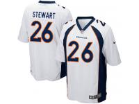 Men Nike NFL Denver Broncos #26 Darian Stewart Road White Game Jersey