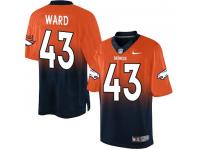 Men Nike NFL Denver Broncos #43 T.J. Ward OrangeNavy Fadeaway Limited Jersey