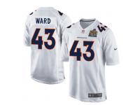 Men Nike NFL Denver Broncos #43 T.J. Ward Super Bowl 50 Game White Jersey