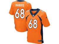 Men Nike NFL Denver Broncos #68 Ryan Harris Authentic Elite Home Orange Jersey