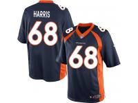 Men Nike NFL Denver Broncos #68 Ryan Harris Navy Blue Limited Jersey