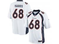 Men Nike NFL Denver Broncos #68 Ryan Harris Road White Limited Jersey