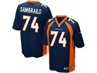 Men Nike NFL Denver Broncos #74 Ty Sambrailo Navy Blue Game Jersey