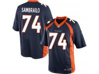 Men Nike NFL Denver Broncos #74 Ty Sambrailo Navy Blue Limited Jersey