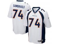 Men Nike NFL Denver Broncos #74 Ty Sambrailo Road White Game Jersey