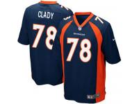 Men Nike NFL Denver Broncos #78 Ryan Clady Navy Blue Game Jersey