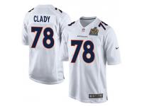 Men Nike NFL Denver Broncos #78 Ryan Clady Super Bowl 50 Game White Jersey