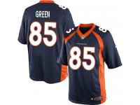 Men Nike NFL Denver Broncos #85 Virgil Green Navy Blue Limited Jersey