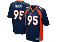 Men Nike NFL Denver Broncos #95 Derek Wolfe Navy Blue Game Jersey