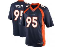 Men Nike NFL Denver Broncos #95 Derek Wolfe Navy Blue Limited Jersey