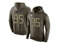 Men Nike NFL Denver Broncos #95 Derek Wolfe Olive Salute To Service KO Performance Hoodie