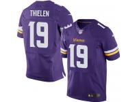 Men Nike NFL Minnesota Vikings #19 Adam Thielen Authentic Elite Home Purple Jersey