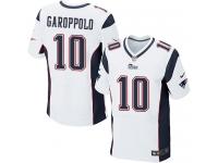 Men Nike NFL New England Patriots #10 Jimmy Garoppolo Authentic Elite Road White Jersey